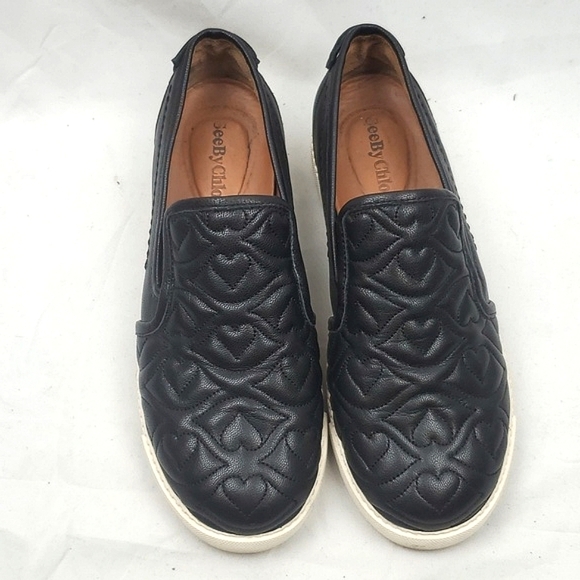 See By Chloe Black Leather Slip‎ On Sneaker - Picture 3 of 9